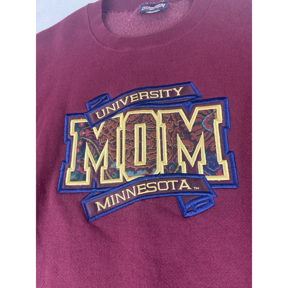 Vintage Jansport University of‎ Minnesota Mom Crewneck Women's XL Made In USA - Picture 3 of 7